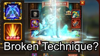 Finding a Very Overpowered Technique for Divine Knight + Level 147 - Heroes Charge