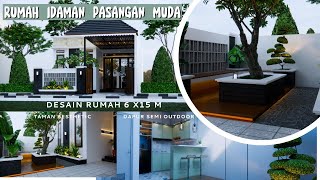 DESAIN RUMAH IDAMAN PASANGAN MUDA!!!DESAIN RUMAH 6X15 M,ESTETIK DAN KEKINIAN BANGET!!WAJIB DI TONTON