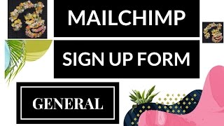 Creating A Signup Form In MailChimp Form Builder - Build It (Free Email Marketing)