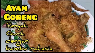 Dengan bumbu rahasia ini, ayam goreng menjadi lebih gurih dan kremesan bumbu yang renyah#ayamgoreng