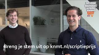 Pieter van der Moolen en Ben Post | NT-GSK Bachelorscriptie Award | KNMT