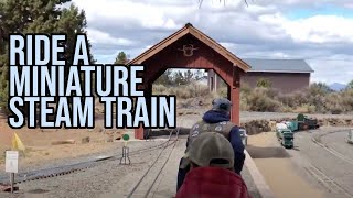 Ride behind a miniature live steam locomotive at huge club railroad in Bend, Oregon: Part 2