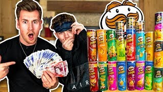 BROTHERS TRY EVERY FLAVOUR OF PRINGLES BLINDFOLDED - £1,000 PRIZE MONEY