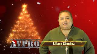 Liliana Sánchez presentando Video Navideño AVPRO 2022