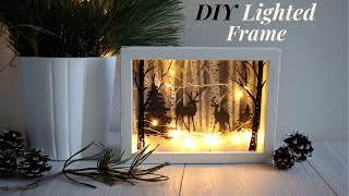 DIY Lighted Frame/Christmas decoration