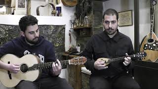 Guitar with Baglamadaki made by Tasos Theodorakis.