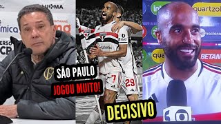 SÃO PAULO ELIMINA O CORINTHIANS COM LUCAS MOURA JOGANDO MUITO! VANDERLEI LUXEMBURGO EXPLICA DERROTA