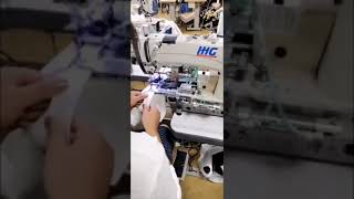 Bottom Hemming Machine Lock Stitch Thin Fabric with Reverse Folder #Shorts