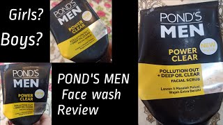 Pond's men face wash..II Power clear|||.. pollution out,,,full review II. Facial scrub