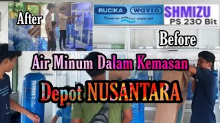 Depot air minum NUSANTARA. Pemasangan dari awal sampai selesai isi langsung ke gallon