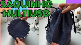 👉 SAQUINHO MULTIUSO | passo a passo |fundo em forma de círculo