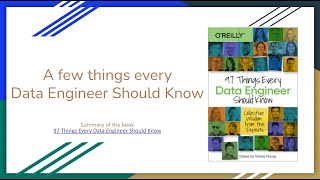 A few things every Data Engineer should know