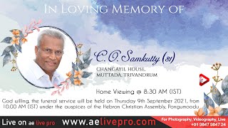 Funeral Service: C. O. Samkutty (81), Changayil House, Muttada, Trivandrum | AE LIVE PRO