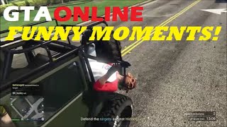 GTA Online Funny Moments! - Random Freemode Glitches, Sumo Fails, Hilarious Fist Fights