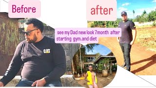 I INSPIRED MY DAD TO START  THE GYM.. SEE HOW MUCH HE HAS LOST IN JUST 6MONTH.