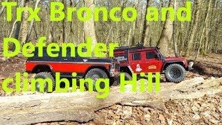 Traxxas Trx-4 Bronco and Defender | climbing Hill