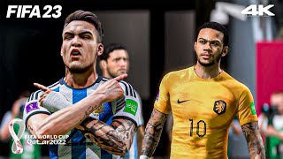 FIFA23 - 🥶MAGIAS EM CAMPO!! Holanda vs. Argentina | Quartas de Final | Copa Qatar 2022 • PS5 4K