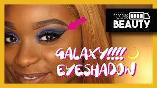 easy Galaxy eyeshadow tutorial #GALAXYGIRLS