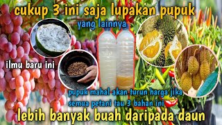 3 bahan epektif pupuk penyubur Dan pelebat buah semua tanaman !! masih banyak yang belum tau