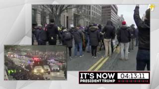 US President Riding Motorcagde