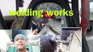 welding works and lathe machine