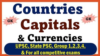 Countries Capitals and Currencies | list of countries capital and currency for UPSC | @Aishwarya Ram