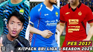 PES 2017 BRI LIGA 1 OFFICIAL KITPACK 2024-2025  - PES 2017 PC GAMEPLAY INDONESIA