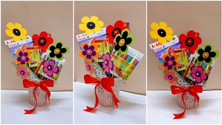 DIY School Supplies Bouquet | Bouquet For Teachers | DIY Bouquet For Teacher's Day | DIY