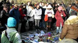 Lennon's death anniversary at Strawberry Fields (2008 Dec 8th)