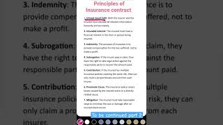 Part -1 Bcom 3rd sem imp question Principles of insurance contract