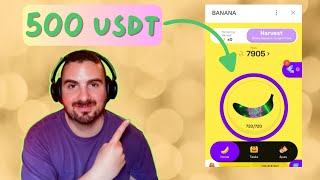 NUEVO AIRDROP! Gana hasta 500 USDT por 1 minuto al día 🫨 TUTORIAL de BANANA