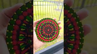 simple Dot Mandala Painting on  wooden round mdf board...