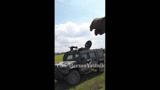 A short combat between Russian and Ukrainian soldiers