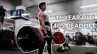 16 Year Old 405 Deadlift | Jenz Tanedo