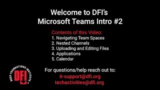 Microsoft Teams Intro Video Part 2