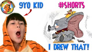 9yo Autistic Savant Draws - Dumbo | Disney #dumbo