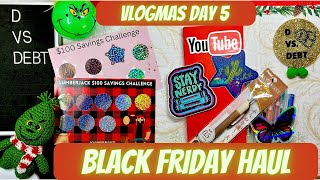 Vlogmas day 5: Scratchmas savings challenges, taste test, Black Friday haul, & more!