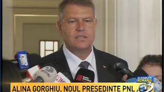 Iohannis: Alina Gorghiu, noul presedinte PNL ( HD )