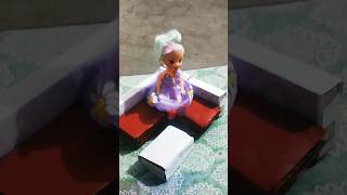 How to make a sofa and table for mini doll with empty Matchbox/ Matchbox craft