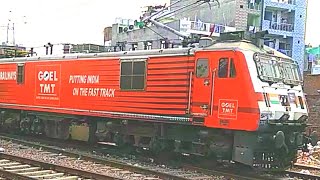 Wap7 ITARASI Beautiful With Goel TMT Livery Locomotive