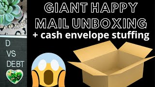 Giant box of happy mail + cash envelope stuffing