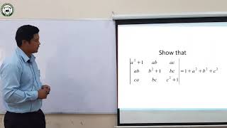 Mathematics (12 Science) Determinant Algebra by  Part 2 Mr Nabin Gurung