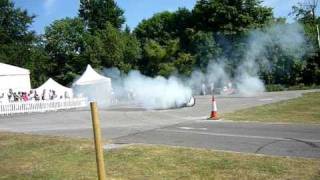 Mark Webber Doing Doughnuts at Goodwood Festival of Speed 2010