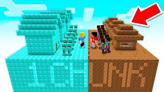 CONSTRUIMOS um CHUNK de NOOB vs PRO no Minecraft!