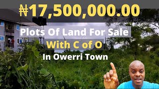 Plots of Land With C of O For Sale in Owerri, Imo State.