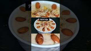 PHIRNI/milk pudding recipe/almond sweet /without milk & ghee phirni easy instant recipe #yt #shorts