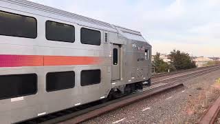 NJT7023 Leads 5742 w/Mike departing Rudolph the Red Nosed Reindeer,Jingle bells,SAAHC & Super Mario!