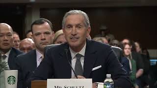 Former Starbucks CEO Schultz: "Mr. Chairman, let me say, under oath, these are allegations Starbucks