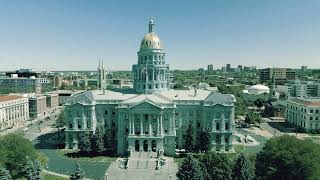 Drone Footage: Denver Capital Building Glistening in the Sun