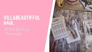 Villabeautifful Pen Haul | Sticker Book Flip through